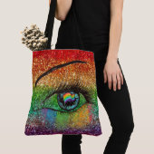 FD's Fabulous Pride Collectie - Vlag/Oog 53086FEb Tote Bag (Dichtbij)