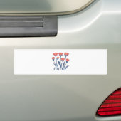 FDT Bloemengroen Subtiel Vrouwelijk Boho Anti-Trum Bumpersticker (Op auto)
