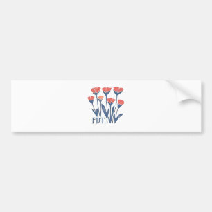 FDT Bloemengroen Subtiel Vrouwelijk Boho Anti-Trum Bumpersticker