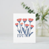 FDT Bloemengroene Fijne Vrouwelijke Boho Anti-Trum Aankondigingskaart (Staand voorkant)