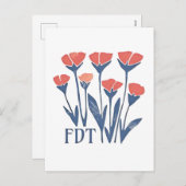 FDT Bloemenguirlande Subtiel Vrouwelijk Boho Anti- Feestdagenkaart (Voorkant / Achterkant)