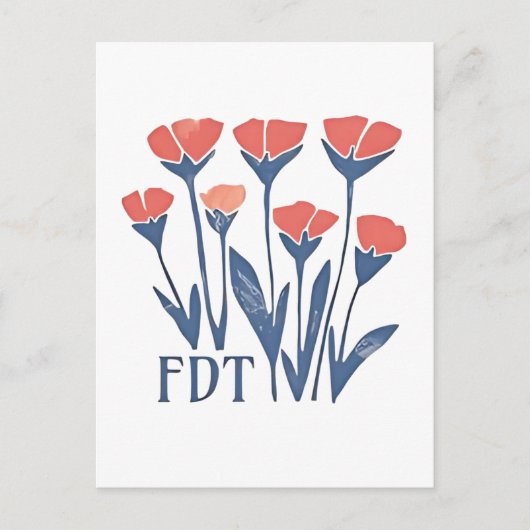 FDT Bloemenguirlande Subtiel Vrouwelijk Boho Anti- Feestdagenkaart (Voorkant)