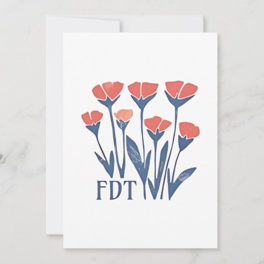 FDT Bloemenguirlande Subtiel Vrouwelijk Boho Anti- Feestdagenkaart (Voorkant)