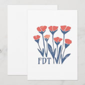 FDT Bloemenguirlande Subtiel Vrouwelijk Boho Anti- Feestdagenkaart (Voorkant / Achterkant)