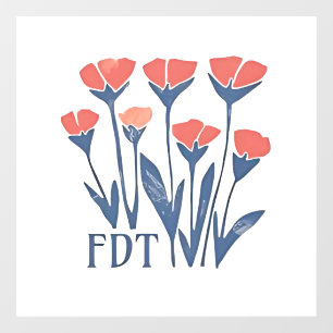 FDT Bloemenguirlande Subtiel Vrouwelijk Boho Anti- Raamsticker