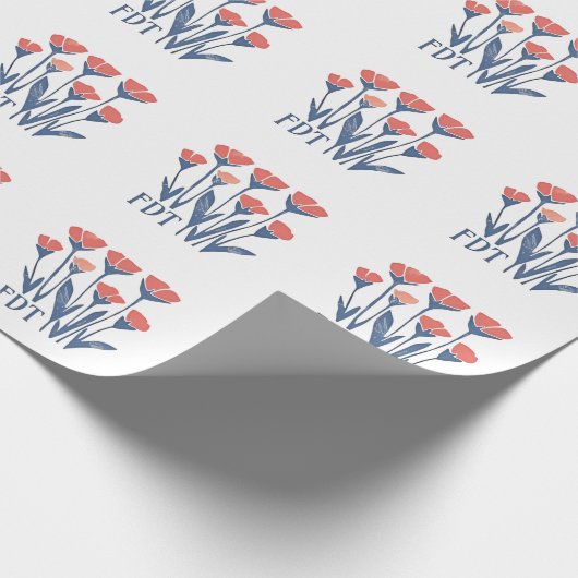 FDT Bloemenkrans Subtiele Vrouwelijke Boho Anti-Tr Cadeaupapier (Hoek)