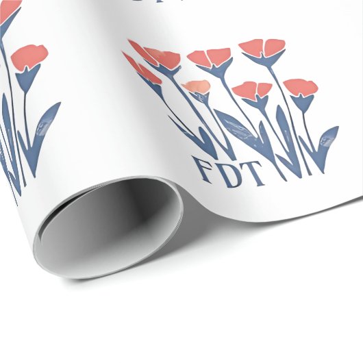 FDT Bloemenkrans Subtiele Vrouwelijke Boho Anti-Tr Cadeaupapier (Rol Hoek)