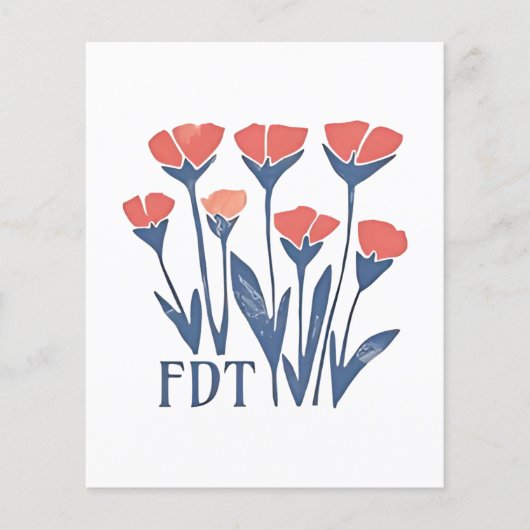 FDT Bloemenkrans Subtiele Vrouwelijke Boho Anti-Tr Flyer (Voorkant)