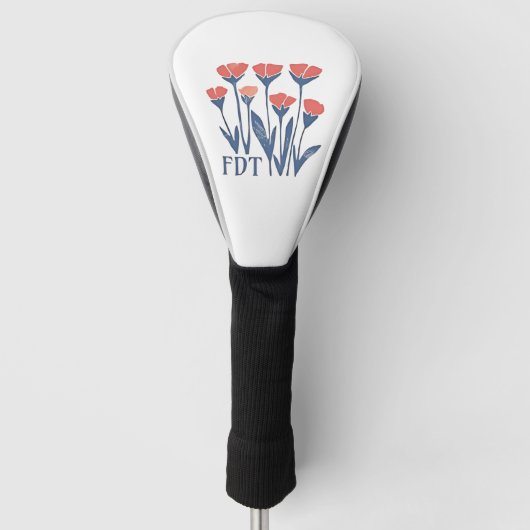 FDT Bloemenkrans Subtiele Vrouwelijke Boho Anti-Tr Golfheadcover (Voorkant)