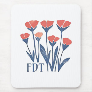 FDT Bloemenkrans Subtiele Vrouwelijke Boho Anti-Tr Muismat
