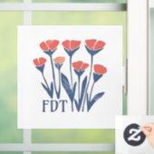 FDT Bloemenkrans Subtiele Vrouwelijke Boho Anti-Tr Raamsticker (Huis)