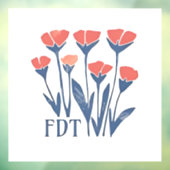 FDT Bloemenkrans Subtiele Vrouwelijke Boho Anti-Tr Raamsticker (Vel 3)