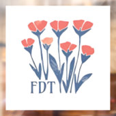 FDT Bloemenkrans Subtiele Vrouwelijke Boho Anti-Tr Raamsticker (Vel 2)