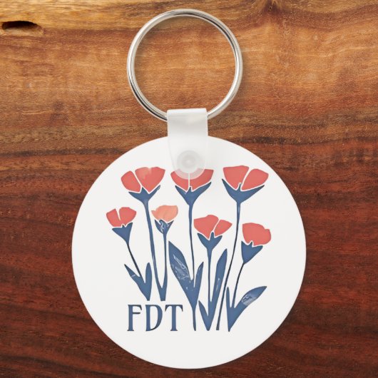 FDT Bloemenkrans Subtiele Vrouwelijke Boho Anti-Tr Sleutelhanger (Voorkant)