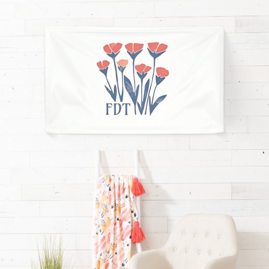 FDT Bloemenkrans Subtiele Vrouwelijke Boho Anti-Tr Spandoek (Insitu)