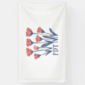 FDT Bloemenkrans Subtiele Vrouwelijke Boho Anti-Tr Spandoek (Verticaal)