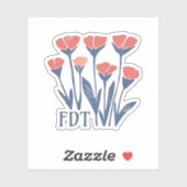 FDT Bloemenkrans Subtiele Vrouwelijke Boho Anti-Tr Sticker (Vel)