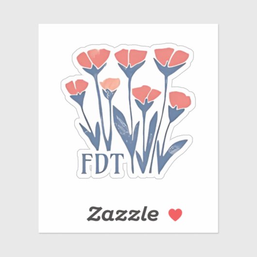 FDT Bloemenkrans Subtiele Vrouwelijke Boho Anti-Tr Sticker (Vel)