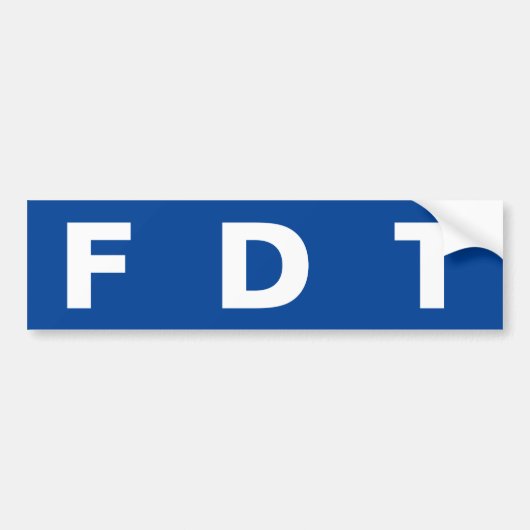 FDT BUMPERSTICKER (Voorkant)