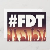 FDT Crowd met armen in de lucht Briefkaart (Voorkant / Achterkant)