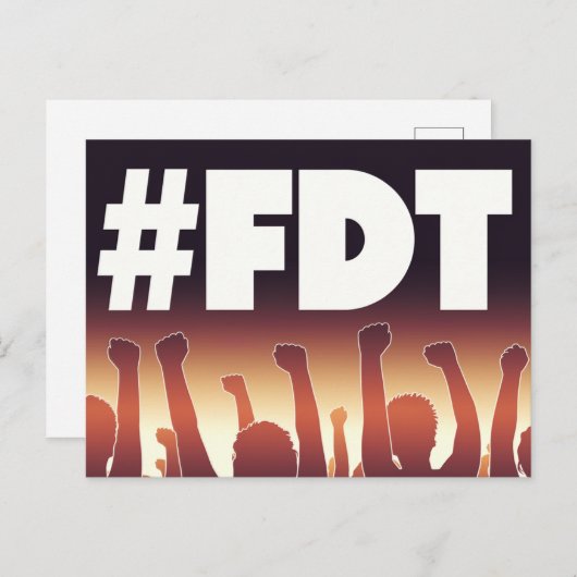 FDT Crowd met armen in de lucht Briefkaart (Voorkant / Achterkant)