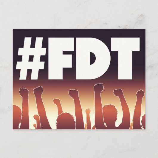 FDT Crowd met armen in de lucht Briefkaart (Voorkant)