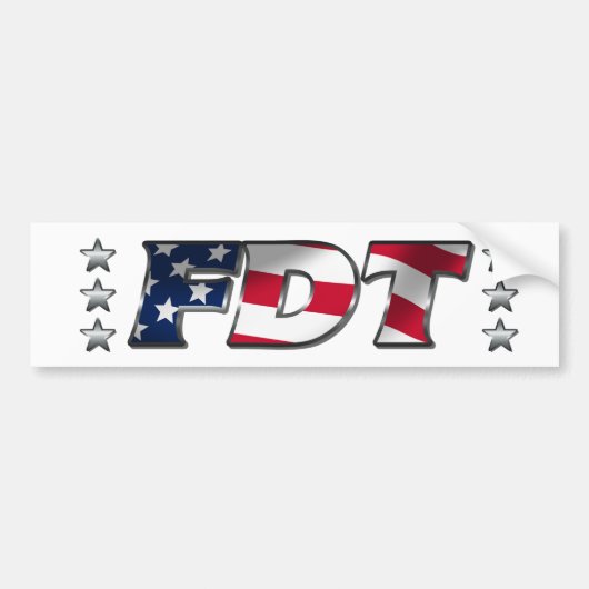 FDT Eff Donald Trump Anti-Trump Bumpersticker (Voorkant)