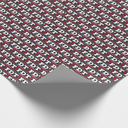 FDT Grappig Anti-Trump No-Trump Cadeaupapier (Hoek)