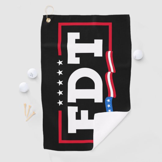 FDT Grappig Anti-Trump No-Trump Golfhanddoek (Insitu)