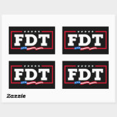 FDT Grappig Anti-Trump No-Trump Rechthoekige Sticker (Vel)