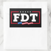 FDT Grappig Anti-Trump No-Trump Rechthoekige Sticker (Tas)