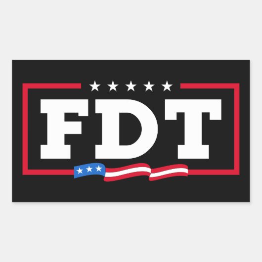 FDT Grappig Anti-Trump No-Trump Rechthoekige Sticker (Voorkant)