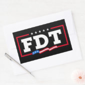 FDT Grappig Anti-Trump No-Trump Rechthoekige Sticker (Envelop)