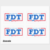 FDT Grappig Anti-Trump No-Trump Rechthoekige Sticker (Vel)