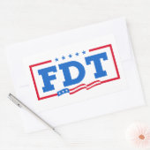 FDT Grappig Anti-Trump No-Trump Rechthoekige Sticker (Envelop)