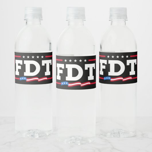 FDT Grappig Anti-Trump No-Trump Waterfles Etiket (Flessen)
