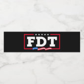 FDT Grappig Anti-Trump No-Trump Waterfles Etiket (Enkel label)