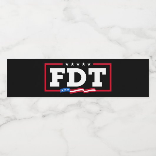 FDT Grappig Anti-Trump No-Trump Waterfles Etiket (Enkel label)