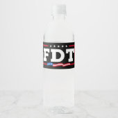 FDT Grappig Anti-Trump No-Trump Waterfles Etiket (Voorkant)