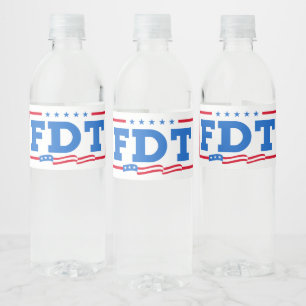 FDT Grappig Anti-Trump No-Trump Waterfles Etiket