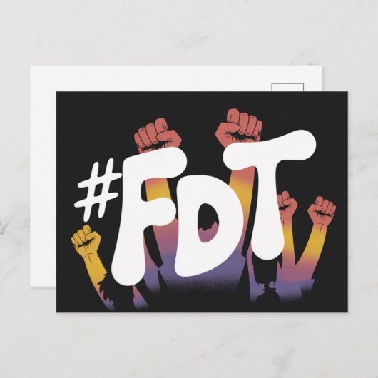 FDT Handen in de lucht Briefkaart (Voorkant / Achterkant)