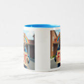 FDT Kat met Teken Regenboog Tweekleurige Koffiemok (Center)