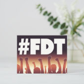 FDT Menigte met Armen in de Lucht Briefkaart (Staand voorkant)