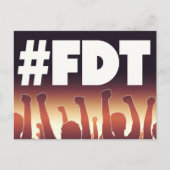 FDT Menigte met Armen in de Lucht Briefkaart (Voorkant)