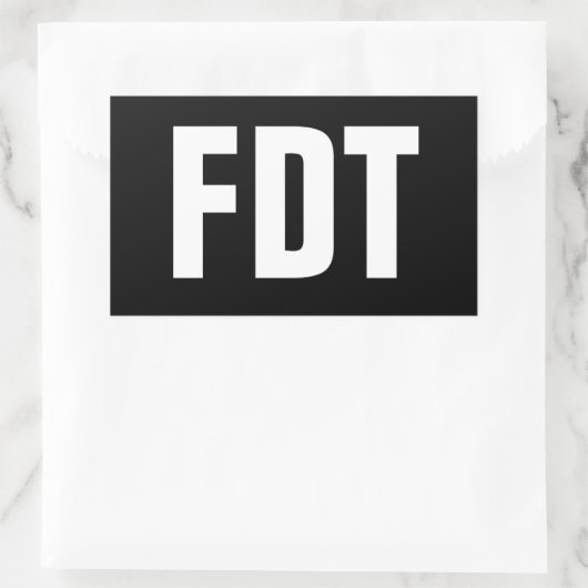 FDT RECHTHOEKIGE STICKER (Tas)