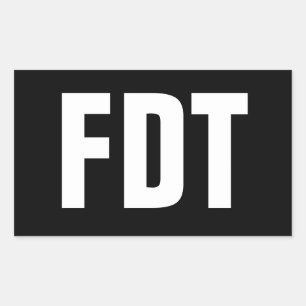 FDT RECHTHOEKIGE STICKER