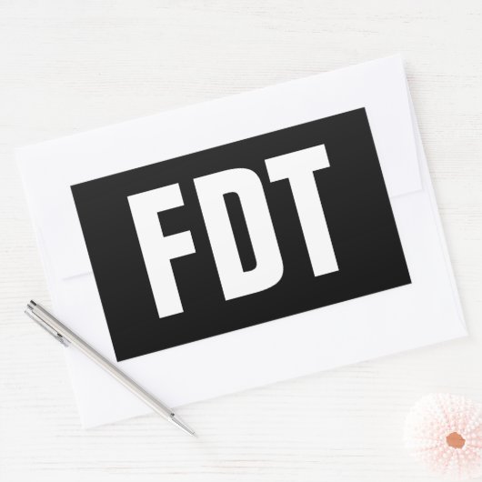 FDT RECHTHOEKIGE STICKER (Envelop)