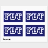 FDT RECHTHOEKIGE STICKER (Vel)