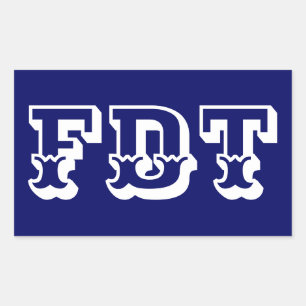 FDT RECHTHOEKIGE STICKER