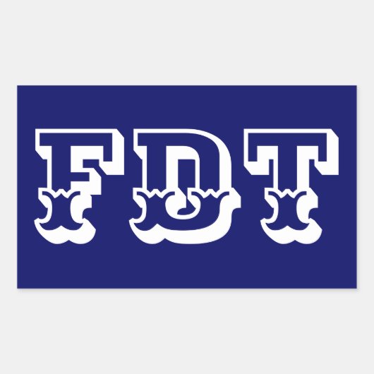 FDT RECHTHOEKIGE STICKER (Voorkant)